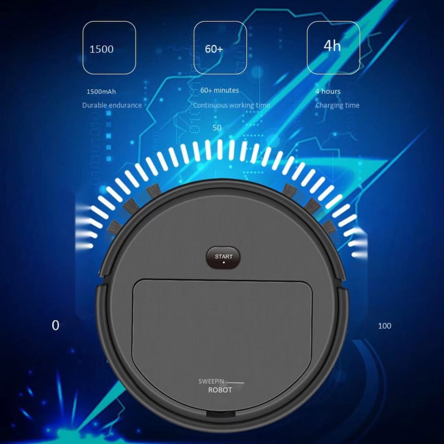 Smart 3-In-1 Household Cleaning Robot Vacuum - Automatic Cleaner