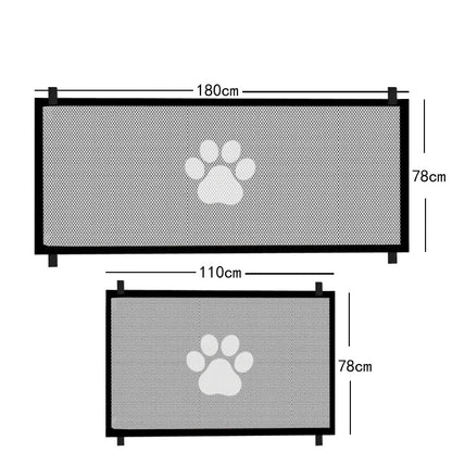 Dog Gate Mesh with 4Pcs Hook Dog Fence for Indoor and Outdoor Safe Pet Dog Gate Safety Enclosure Pet Supplies Dog Safety Fence