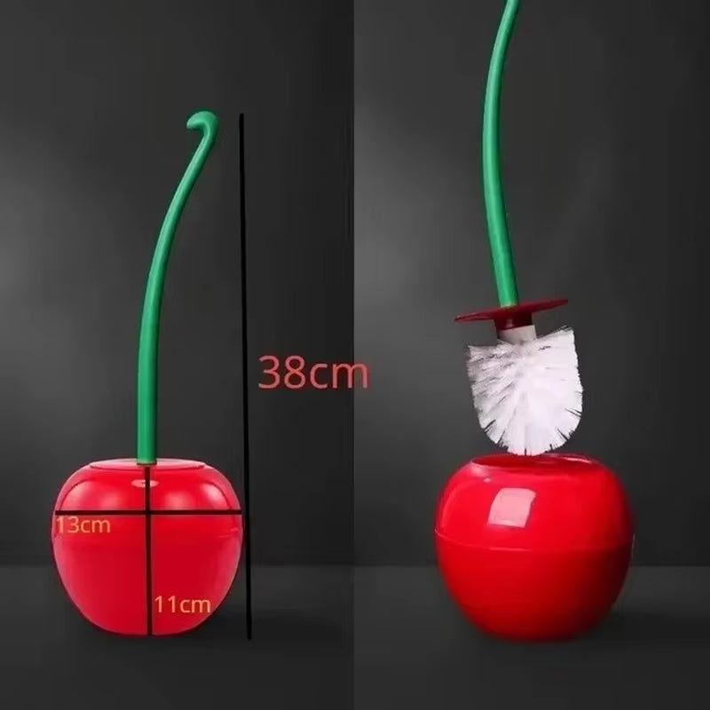 1Pc Red Toilet Brush Creative Lovely Cherry Shape Lavatory Toilet Brush Holder Set Toilet Holder Bathroom Accessories