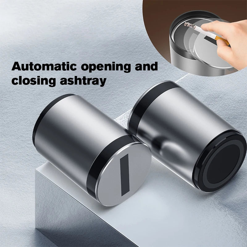 Automatic Opening and Closing Ashtray Auto Accessories Intelligent Creativity Infrared Induction Car Desktop Lock Smoke Imitatio